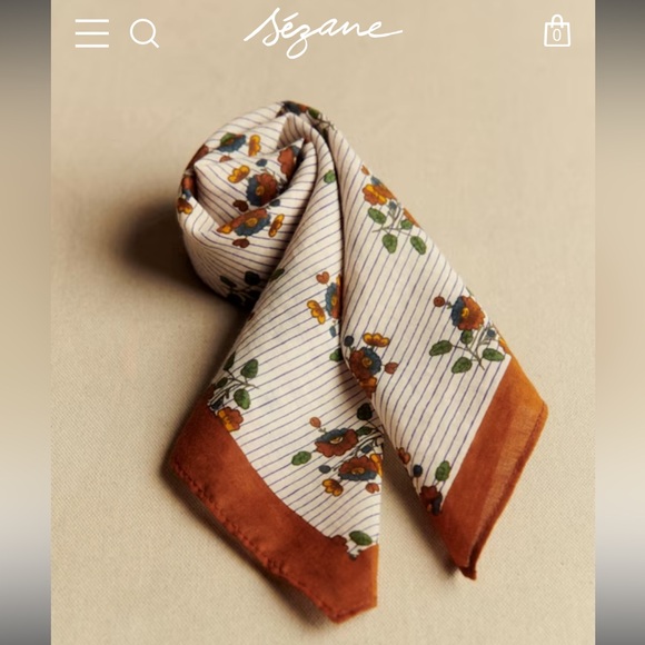 Sezane Brand new Brown Scarf - Picture 12 of 12